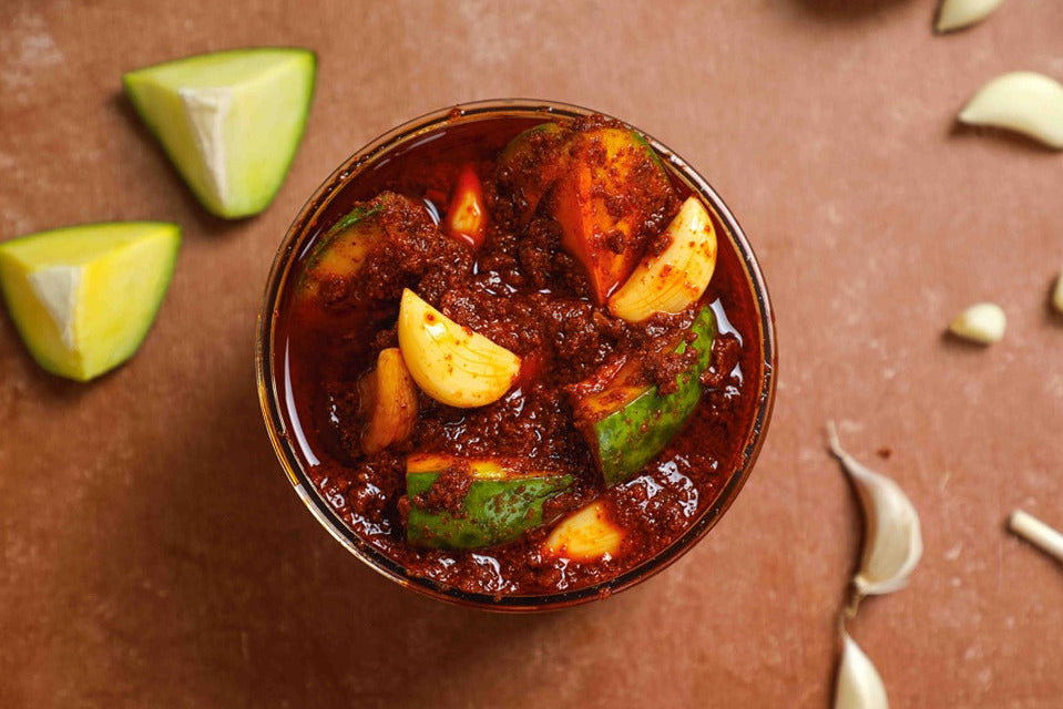 Avakkai - Andhra Pickle with Garlic